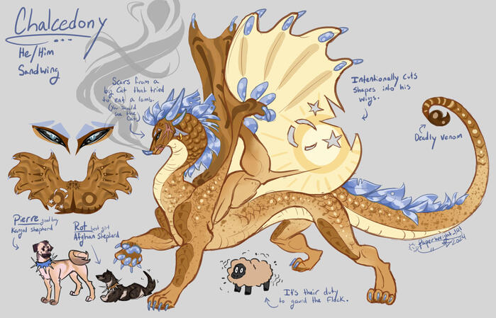 unlined, (See sketches tab for price breakdown) colored fullbody, two large colored animal companions (sheep is too simple to count), design fee, 42 USD