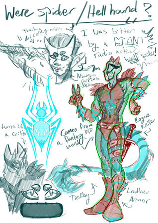 one colored fullbody, two uncolored headshots, and design fee 56USD